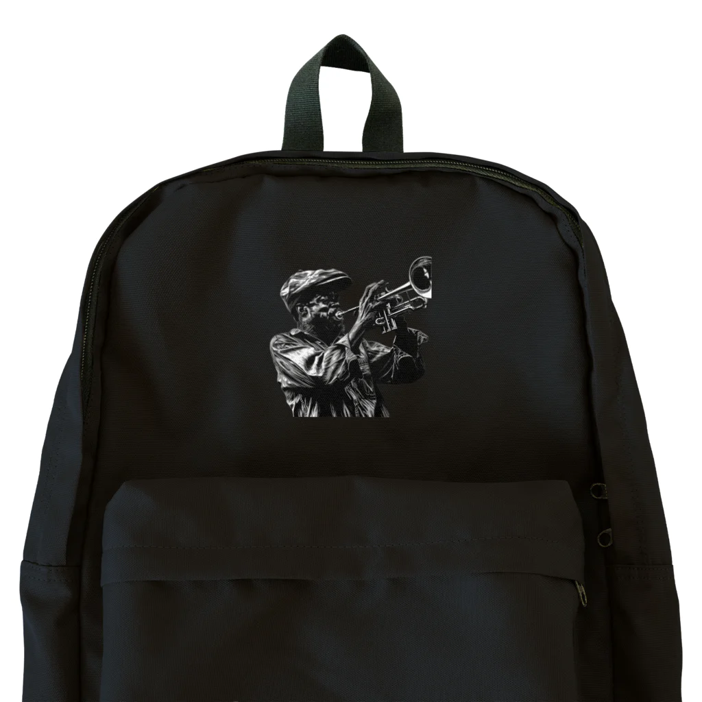 MistyStarkの黒人のトランぺッター Backpack