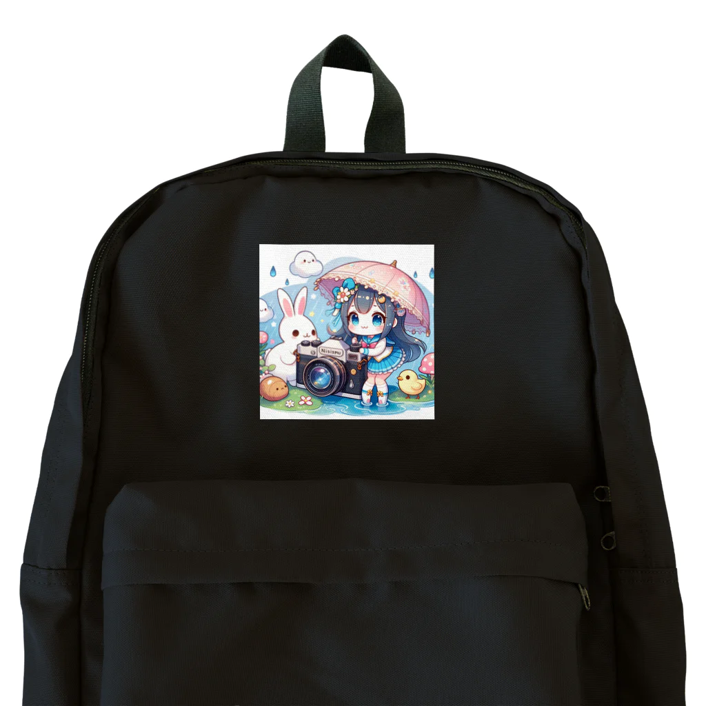 かるるんショップのカメラと傘とうさ耳少女とシリーズ　撮影 Backpack