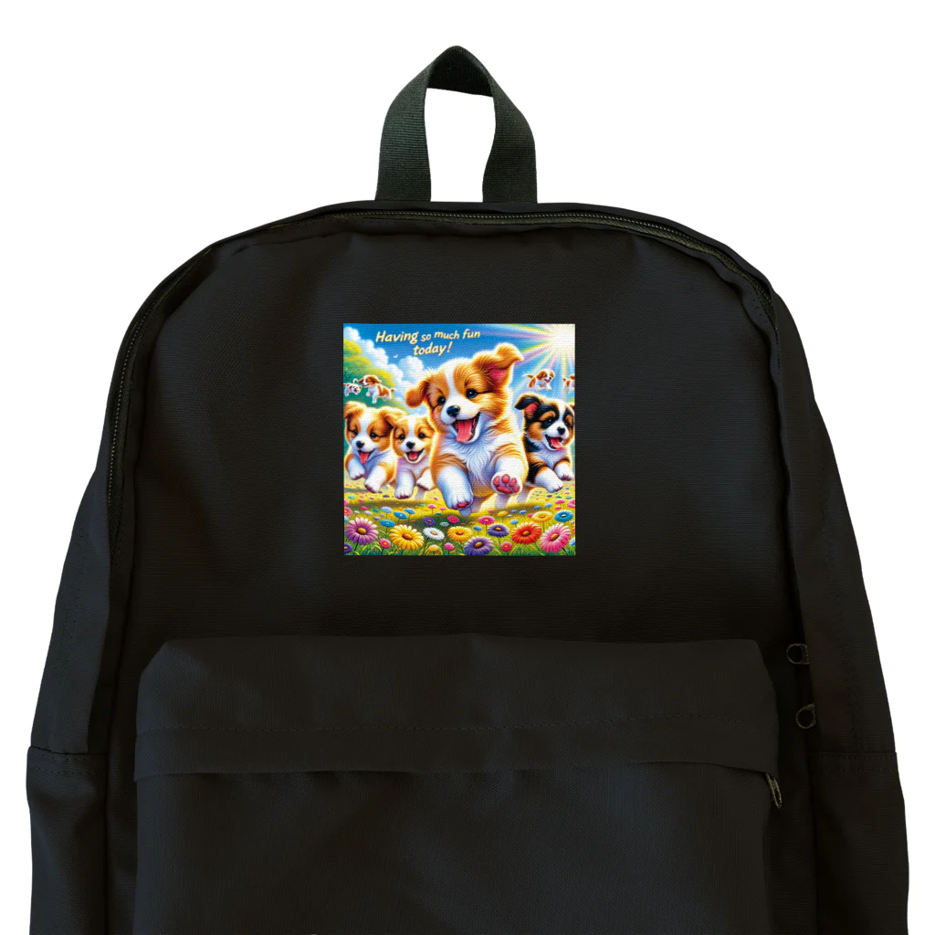 Yuya-Naganoの仲良くかけっこしてるワンちゃん達 Backpack