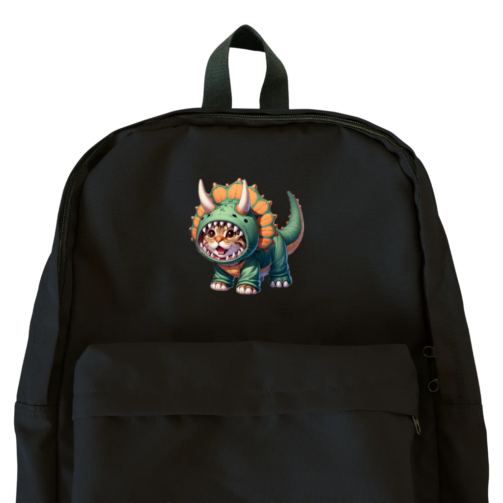 IloveCatのトリケラトプスのフードを被った子猫 Backpack