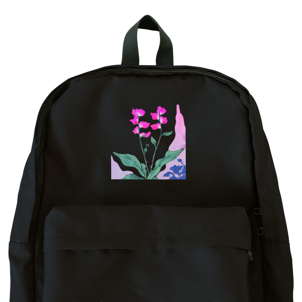 RetrowaveFlowerのRetrowaveFlower-スイートピー- Backpack