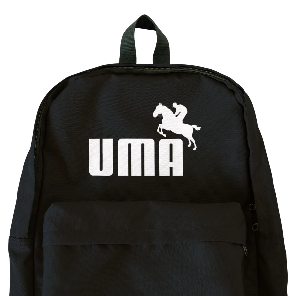 牛川 暗のグッズショップのUMA（白） Backpack