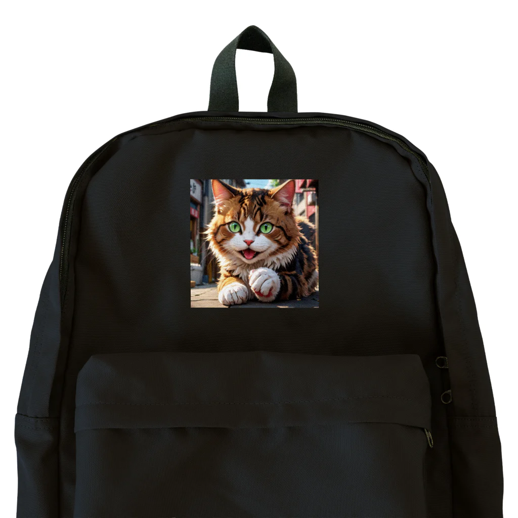 oz-chanの何かしようとしてる猫 Backpack