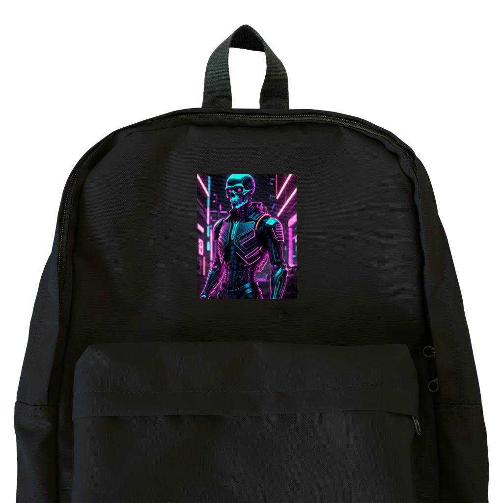 Skeletonの超クールな骸骨のサイバーパンクアート！ Backpack