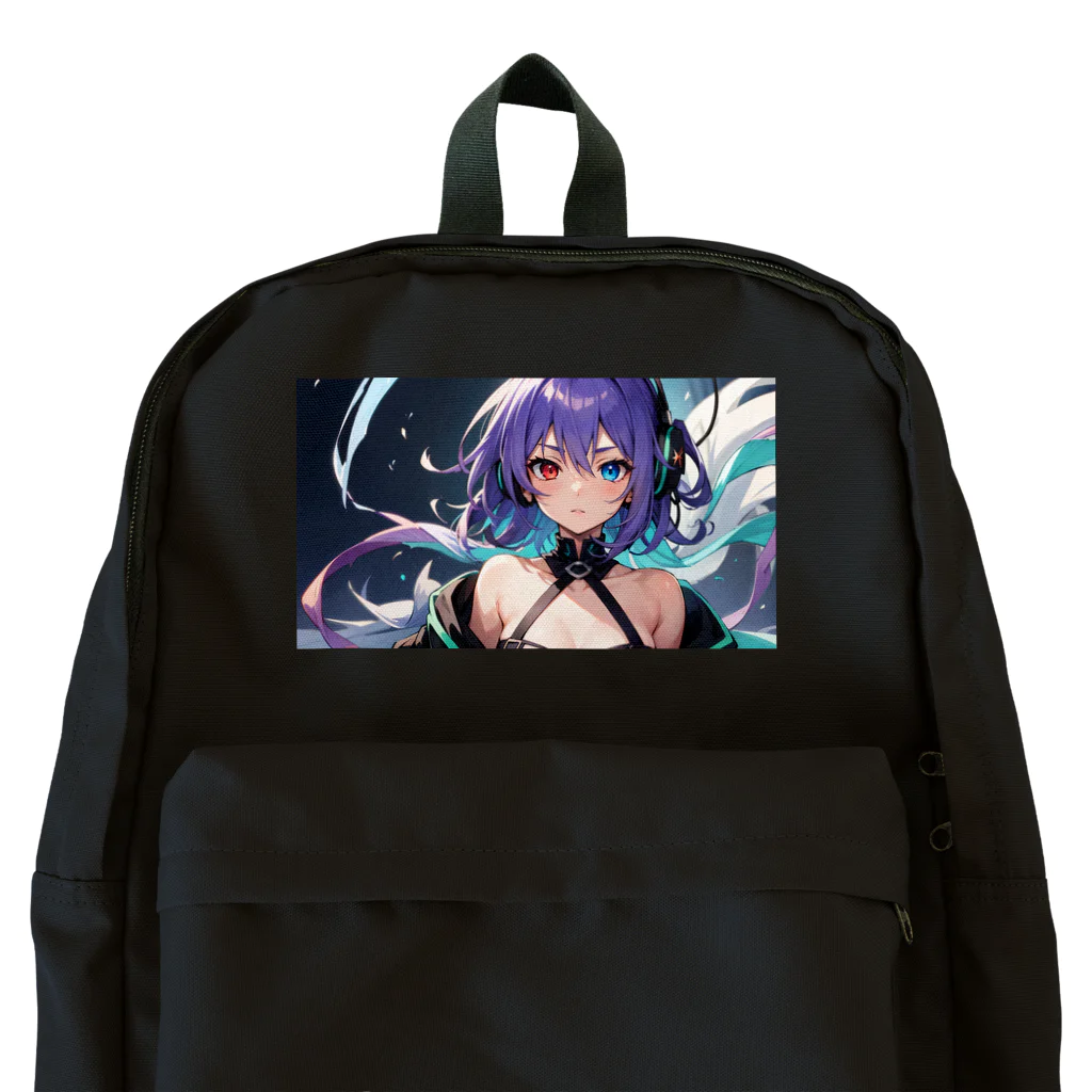 pukurou2096の紫髪のオッドアイ美少女 Backpack