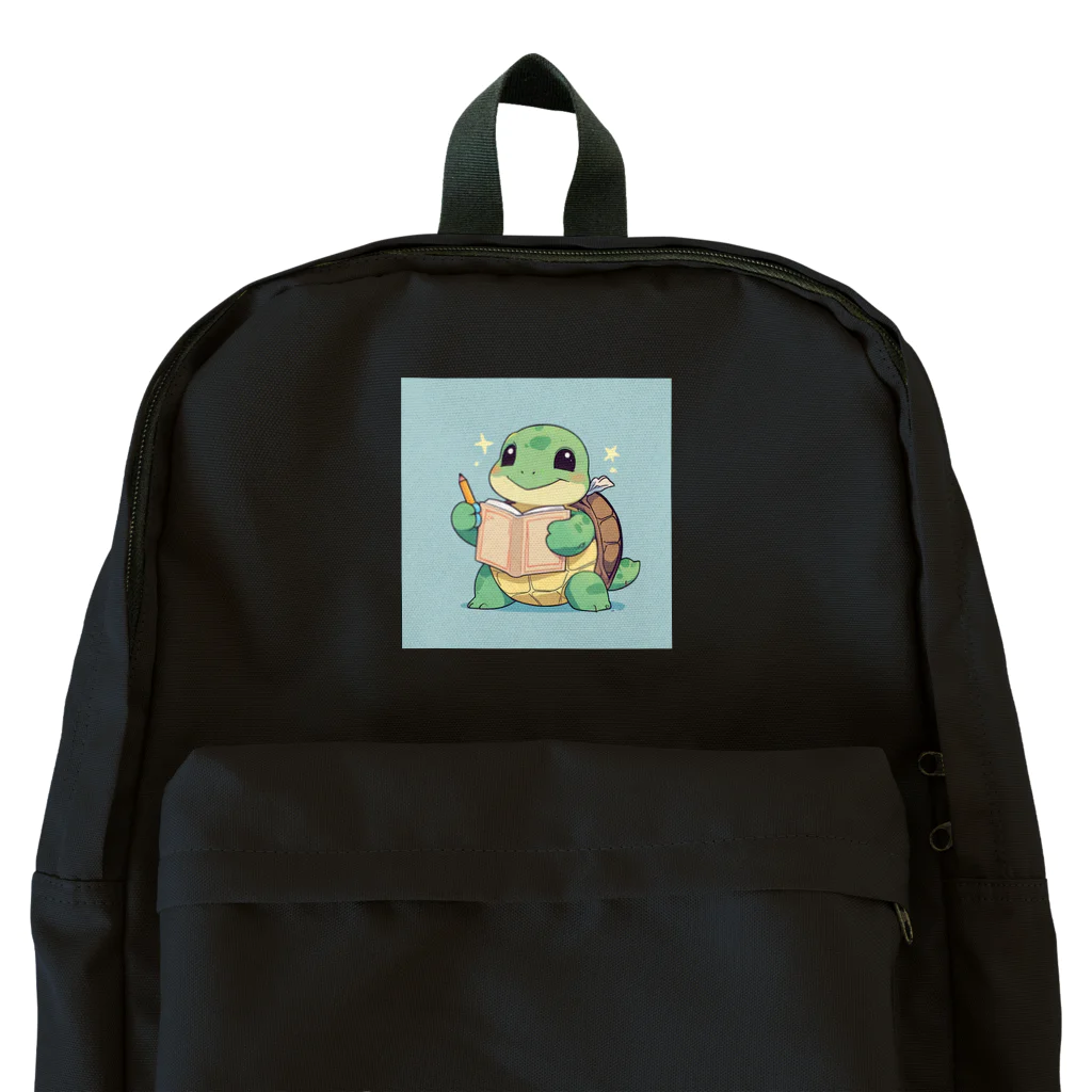 ganeshaのおもちゃの本を持ったかわいいカメ Backpack