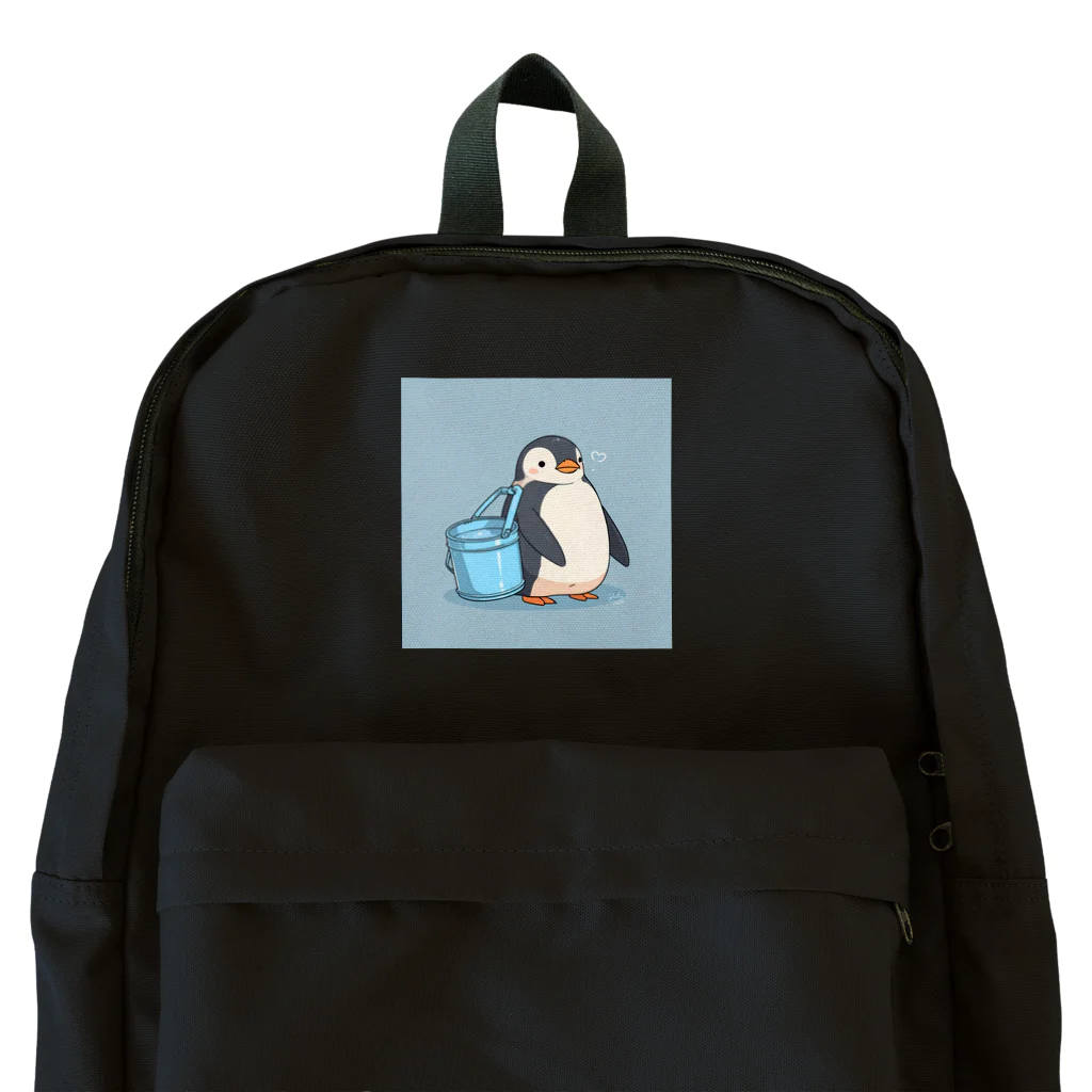 ganeshaのかわいいペンギンとおもちゃのバケツ Backpack