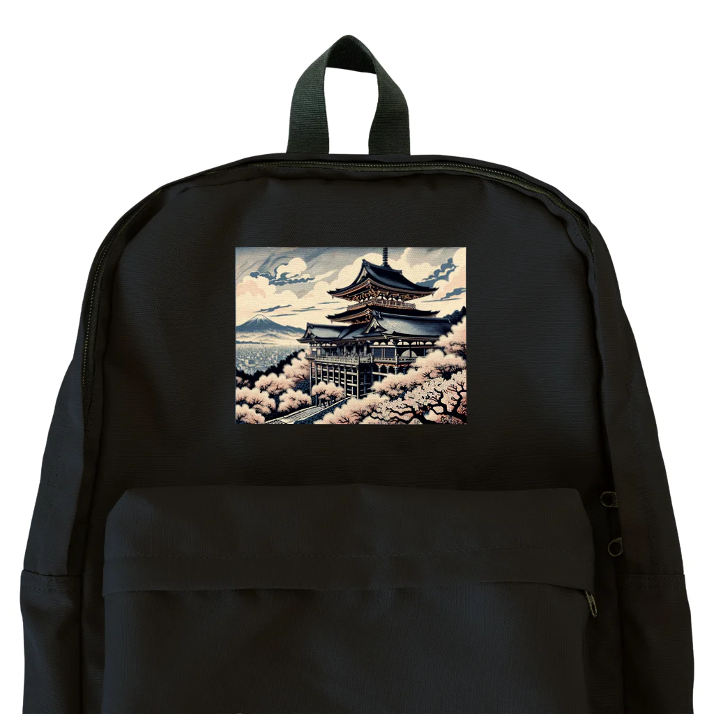Hey和の清水寺　世界遺産　絵画 Backpack