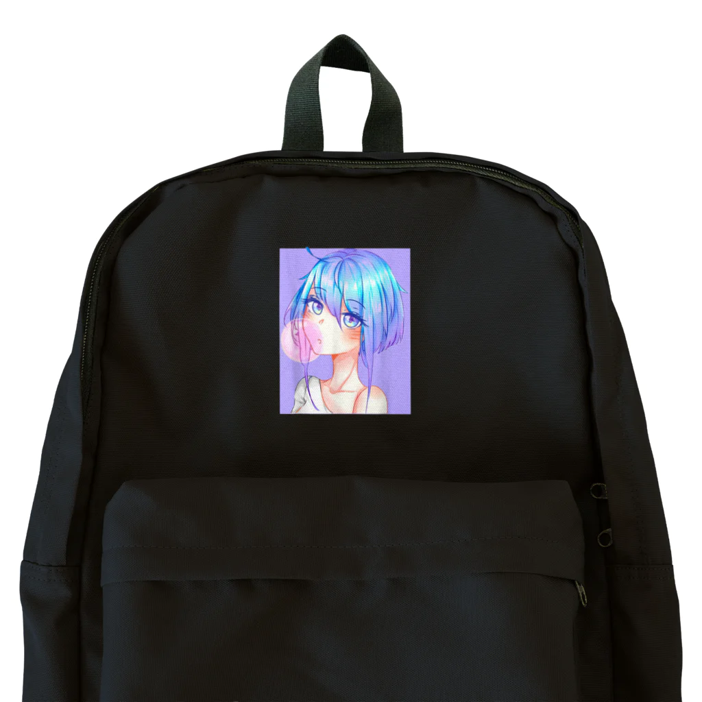 World_Teesのバブルガムを噛むアニメガール 日本の美学 アニメオタク Backpack