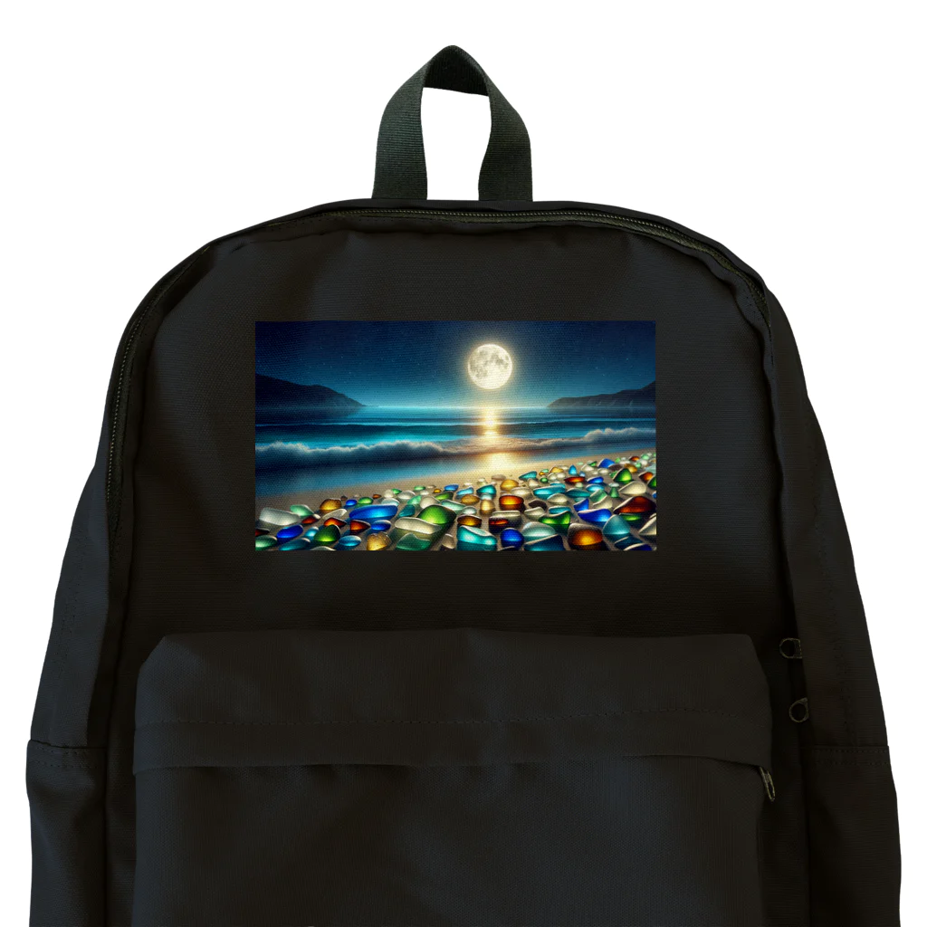 yunakiziの夜に輝くシーガラス Backpack