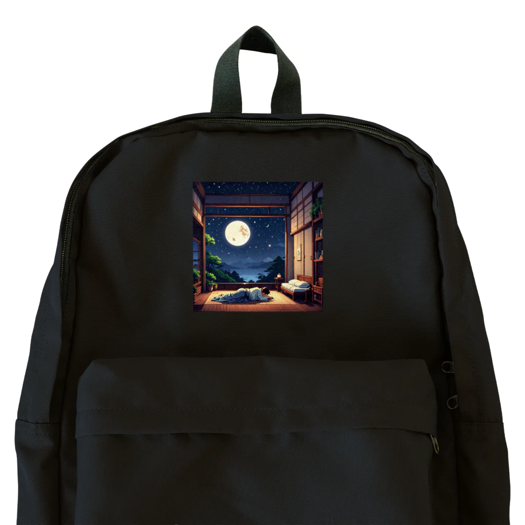 ドット絵グッズ販売の満月の夜 Backpack