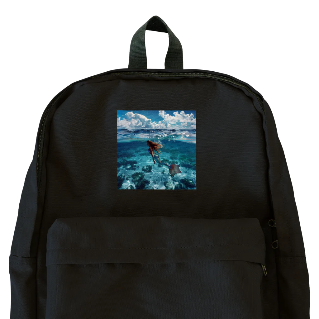 AQUAMETAVERSEのモルジブの大海原で人魚が泳いでいますsanae2074 Backpack