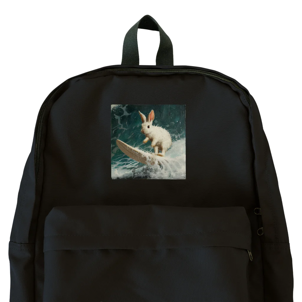 AQUAMETAVERSEのサーフィンをするウサギ Backpack