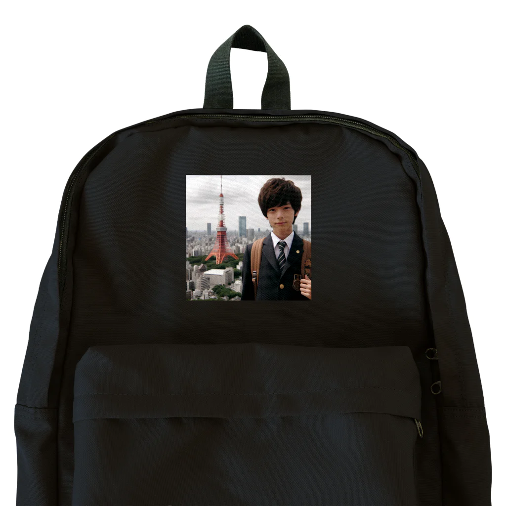 可愛い男の子イラスト販売所　By,keicyanの男の子　中学1年生　タワーバッグに Backpack