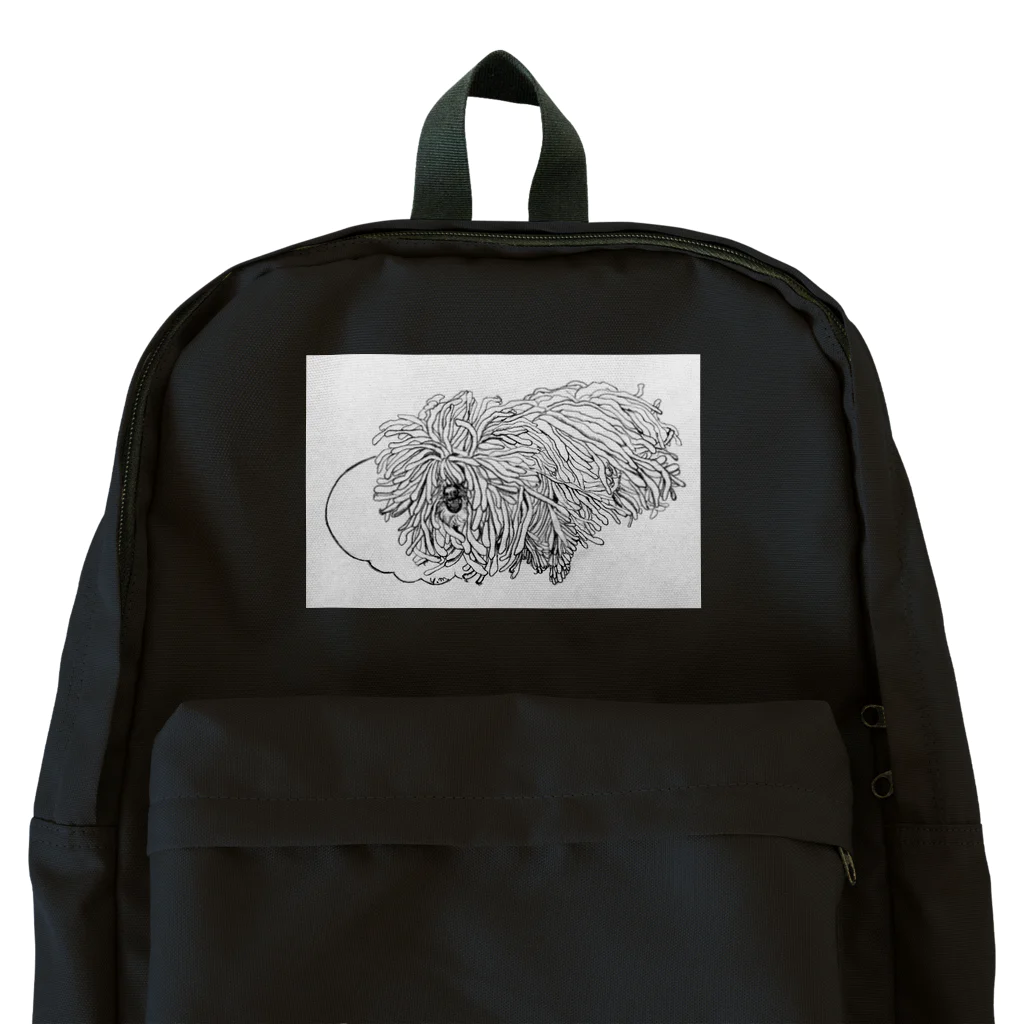 光平洋子のかしこいプーリー犬が転がる。 puli illustration  Backpack