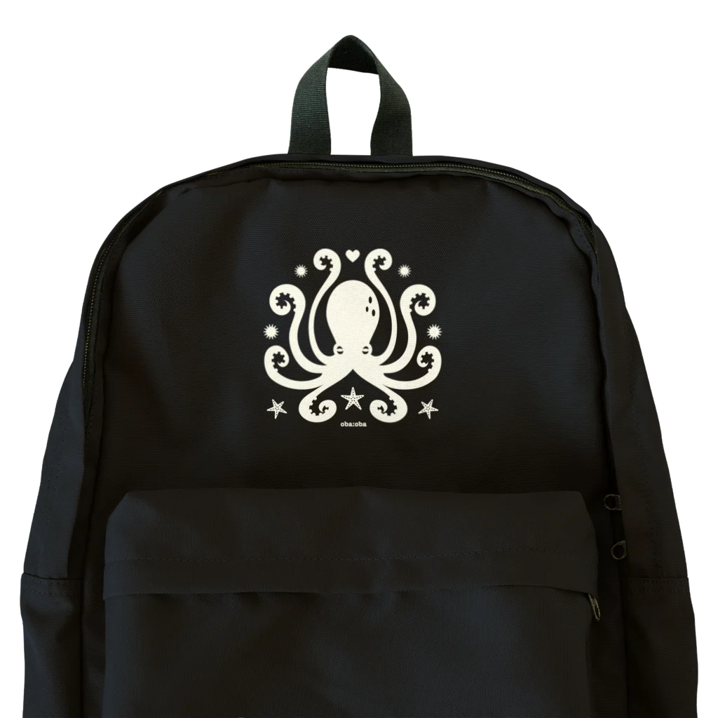 oba:obaの蛸紋章ホワイト Backpack