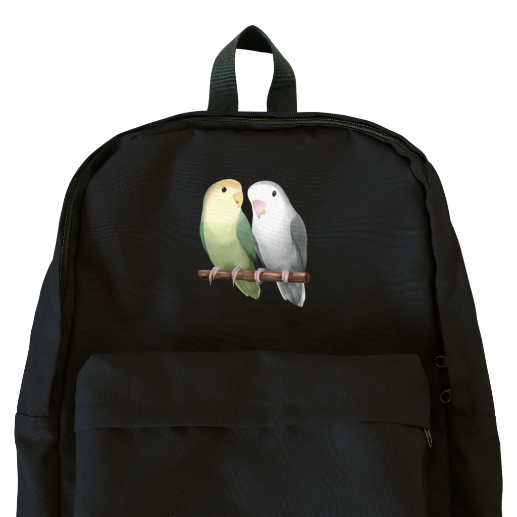 まめるりはことりのコザクラインコ　モーブとオリーブ【まめるりはことり】 Backpack