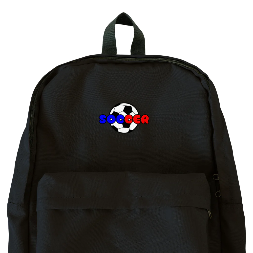 happy_25chanのサッカーボール柄（赤/青） Backpack