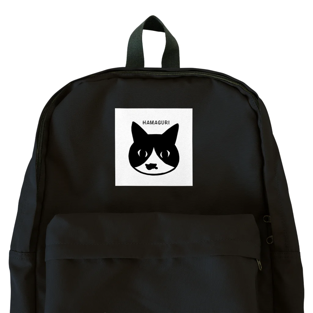 ひげ猫マリオのハチワレ猫 はまぐりちゃん Backpack