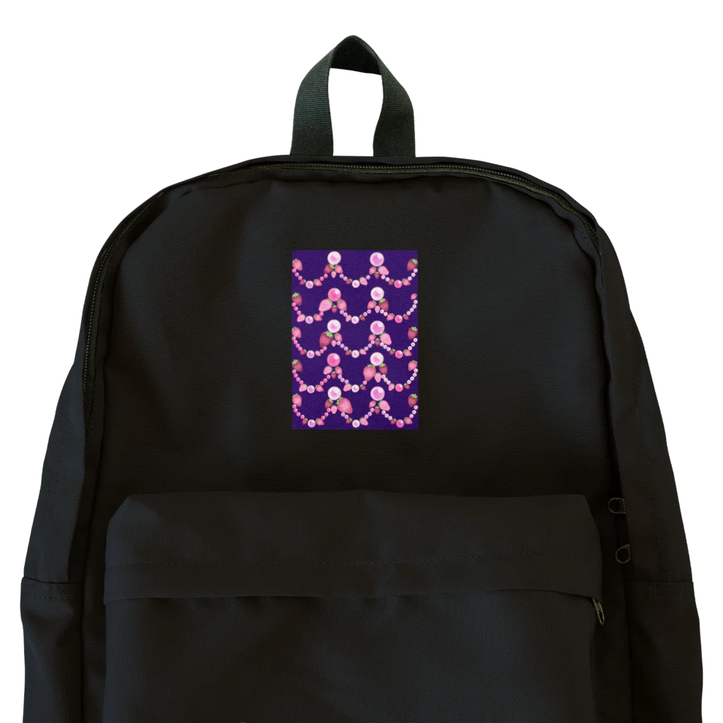 プリズモリイの箱のいちごと水晶玉のふんわり紫魔法 Backpack