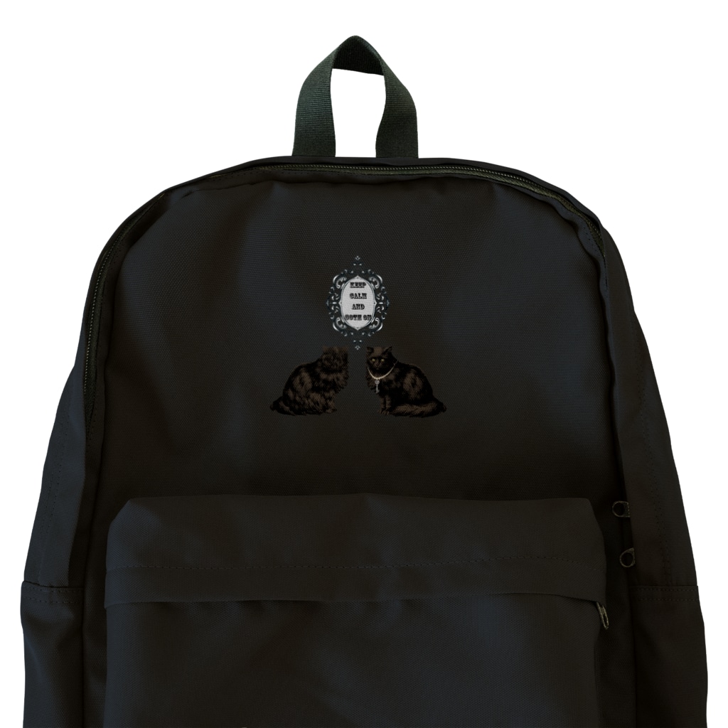 海賊猫 cocoの『秘密の鍵を握る猫』 Keep Calm and Goth On ゴシック 黒猫 Donation Items for cats Backpack