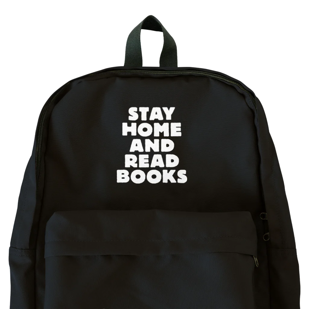 SAIWAI DESIGN STOREのSTAY HOME AND READ BOOKS（WHITE） リュック
