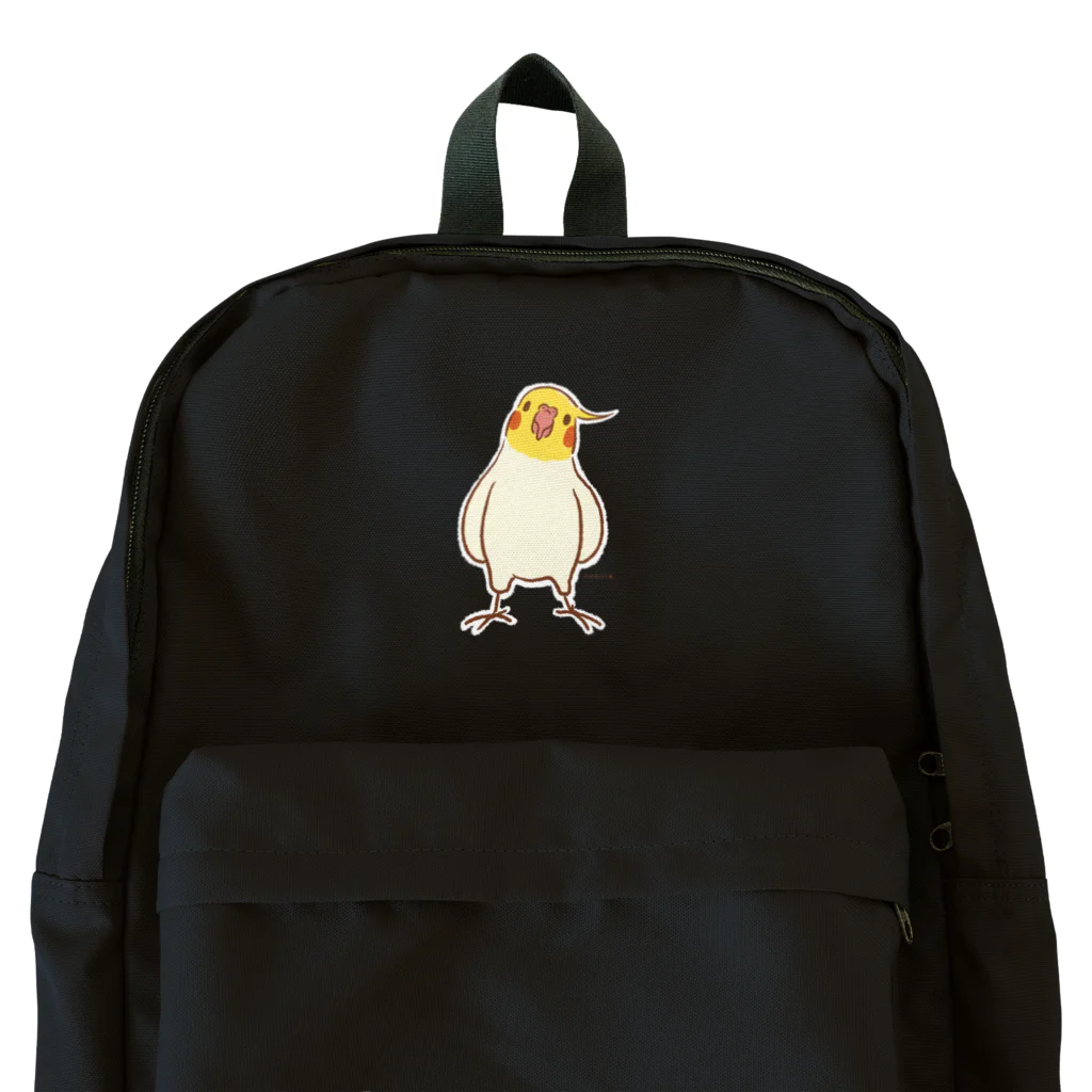 ほほらら工房 SUZURI支店の仁王立ちオカメインコ Backpack