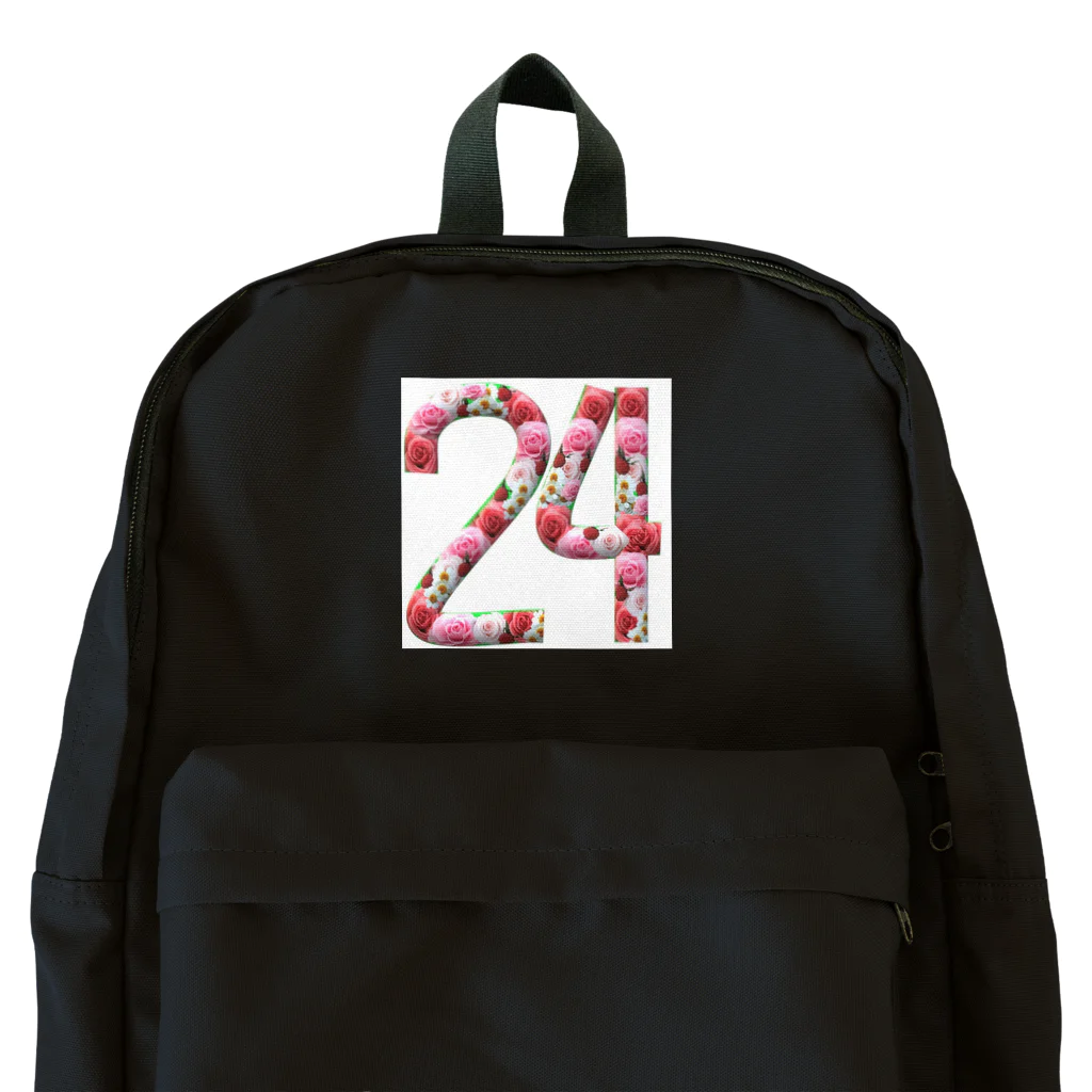 カラフルマルシェのフラワー数字シリーズ「24」 Backpack