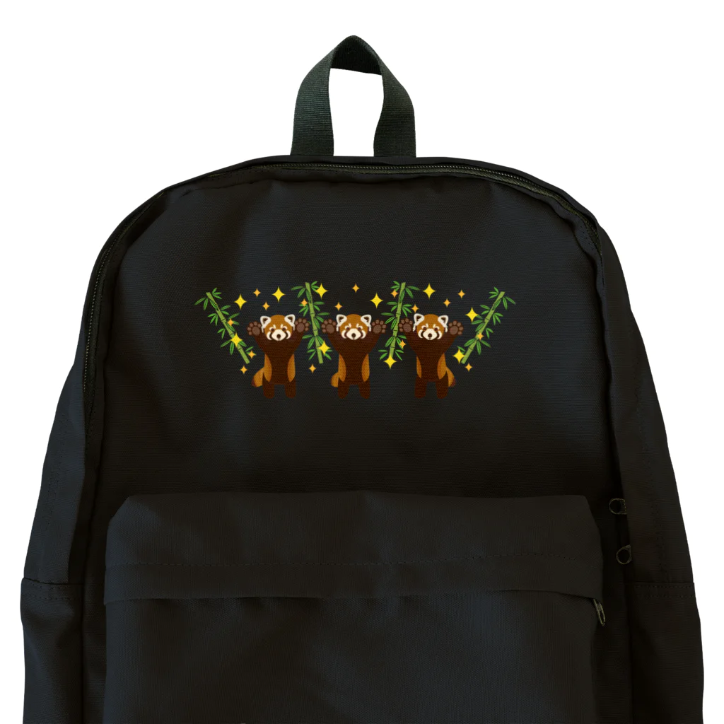 ハナドリカ SUZURI店のキラキラレッサーパンダ Backpack