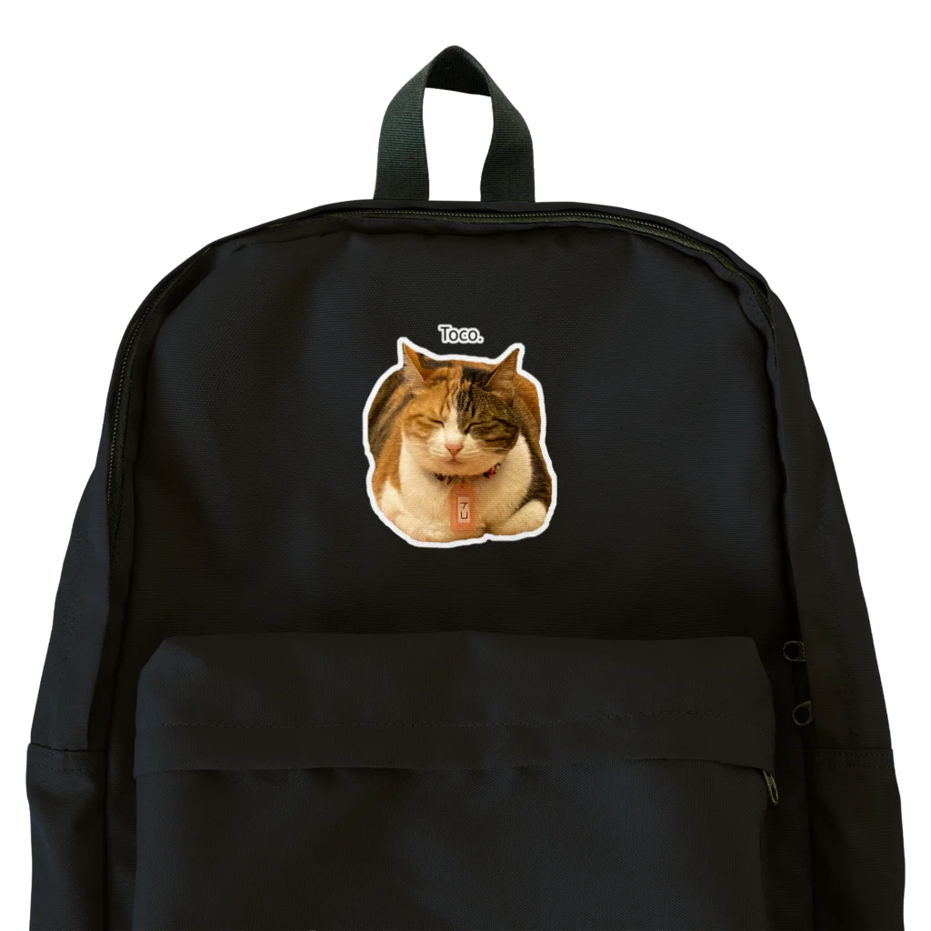 猫カフェ ぶぅたんグッズショップの仏のような寝顔のトコちゃん Backpack