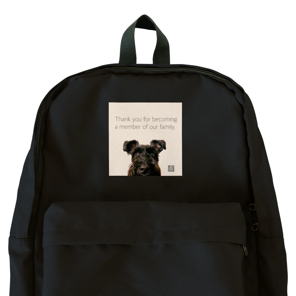 KURO のドアップKURO シュナウザー 黒シュナ 黒い犬 Backpack