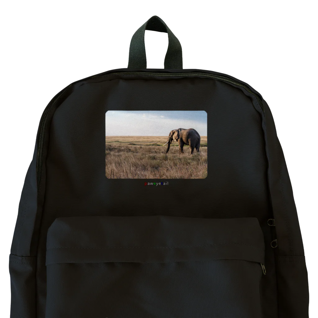 paweyetailの大草原の大きなゾウ Backpack