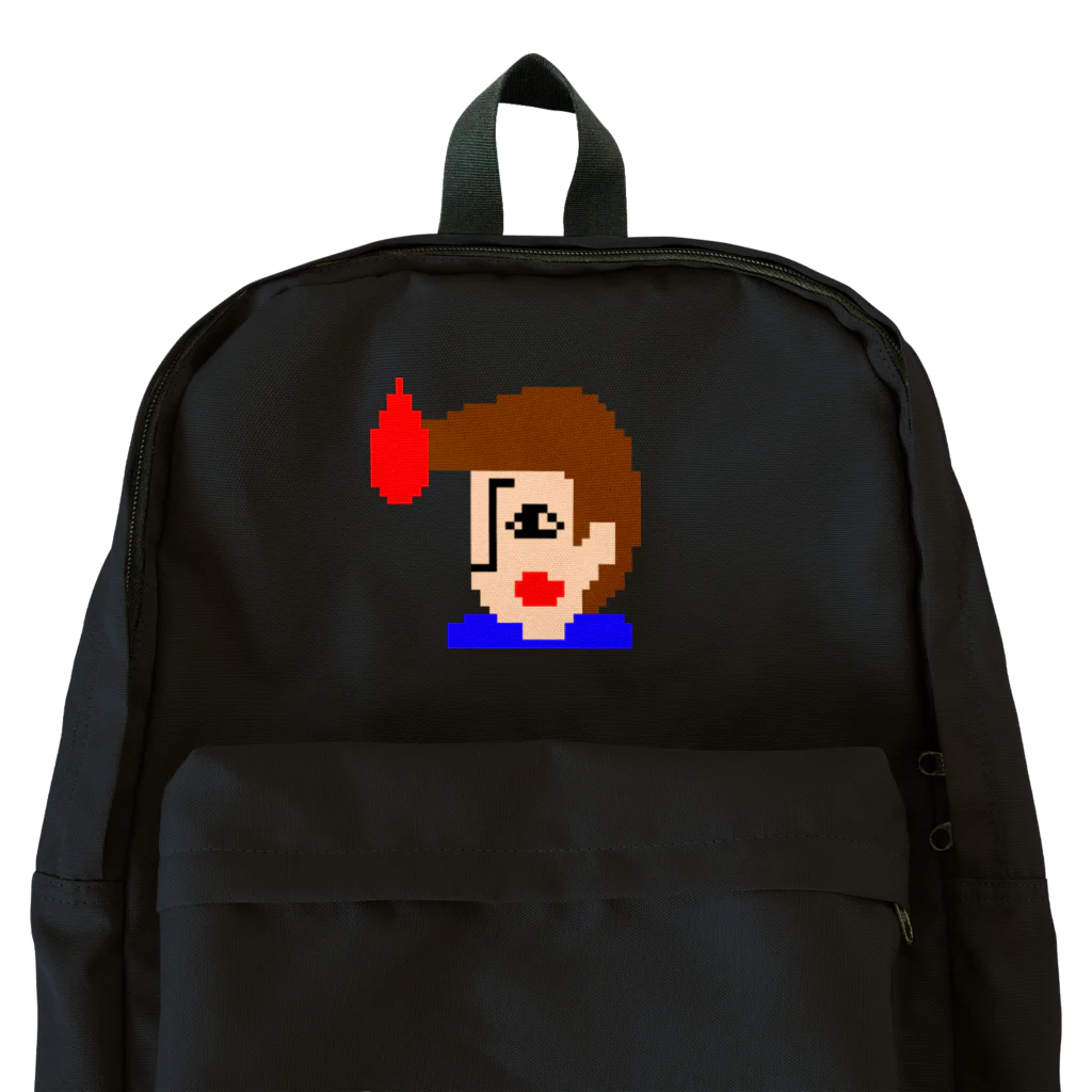 いーの！だめの?suzuri支店のリーゼント燃えてるよ　ドット絵2 Backpack