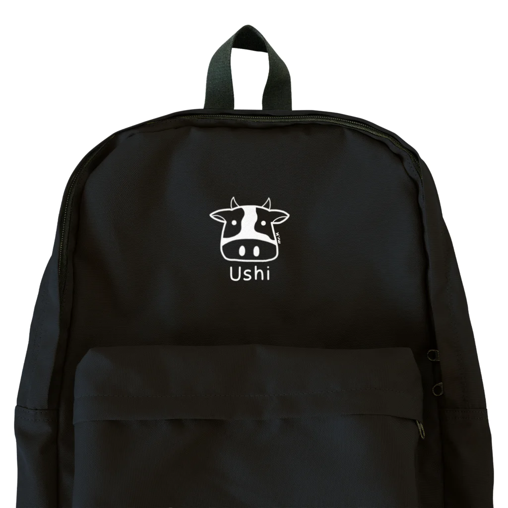 MrKShirtsのUshi (牛) 白デザイン Backpack