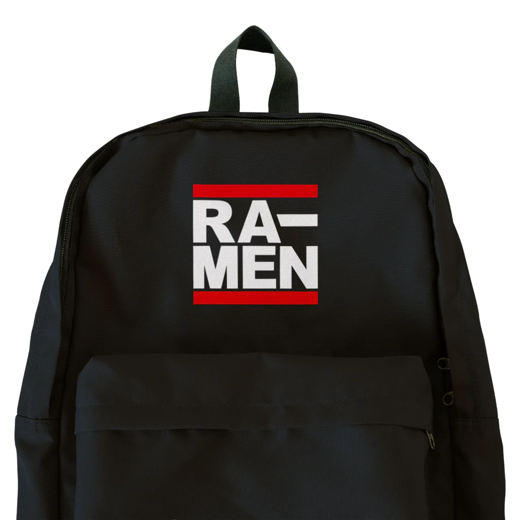 グラフィンのRA-MEN ラーメン　白文字 Backpack