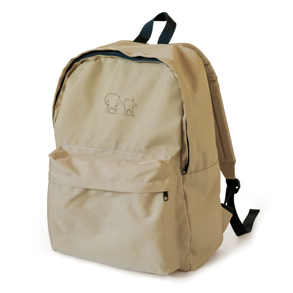 ぷぷまるの後ろ姿　ぷぷまる　黒線 Backpack