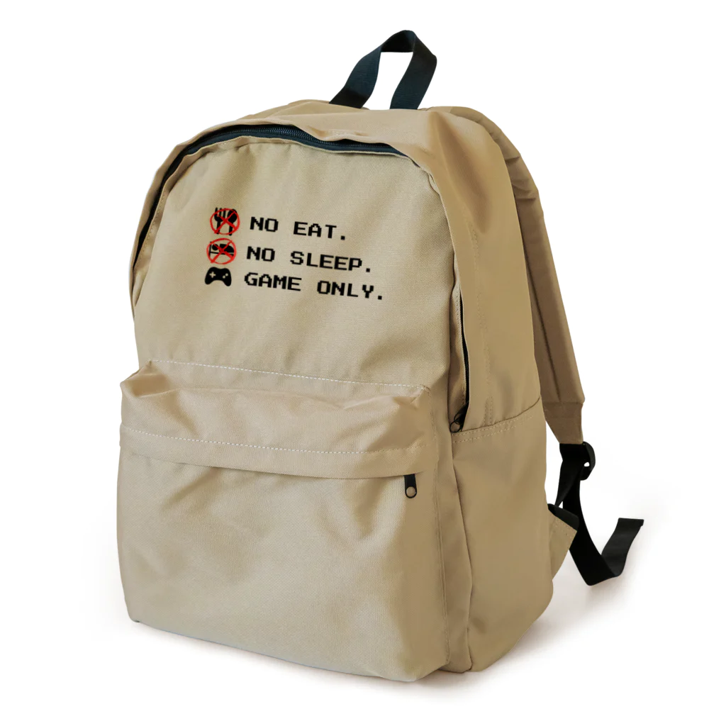 GAME ITEM SHOPのno eat,no sleep,game only Backpack