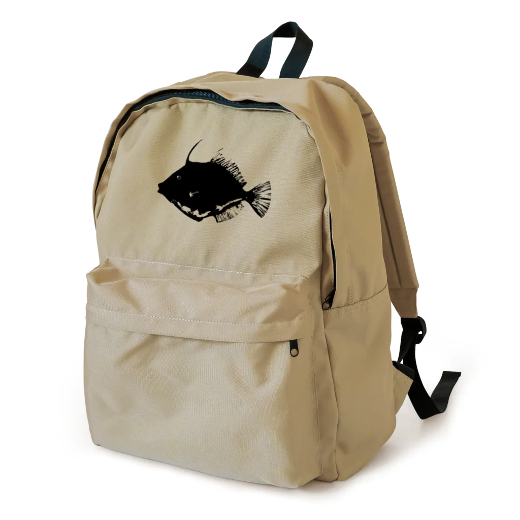 chicodeza by suzuriのカワハギの魚拓 Backpack
