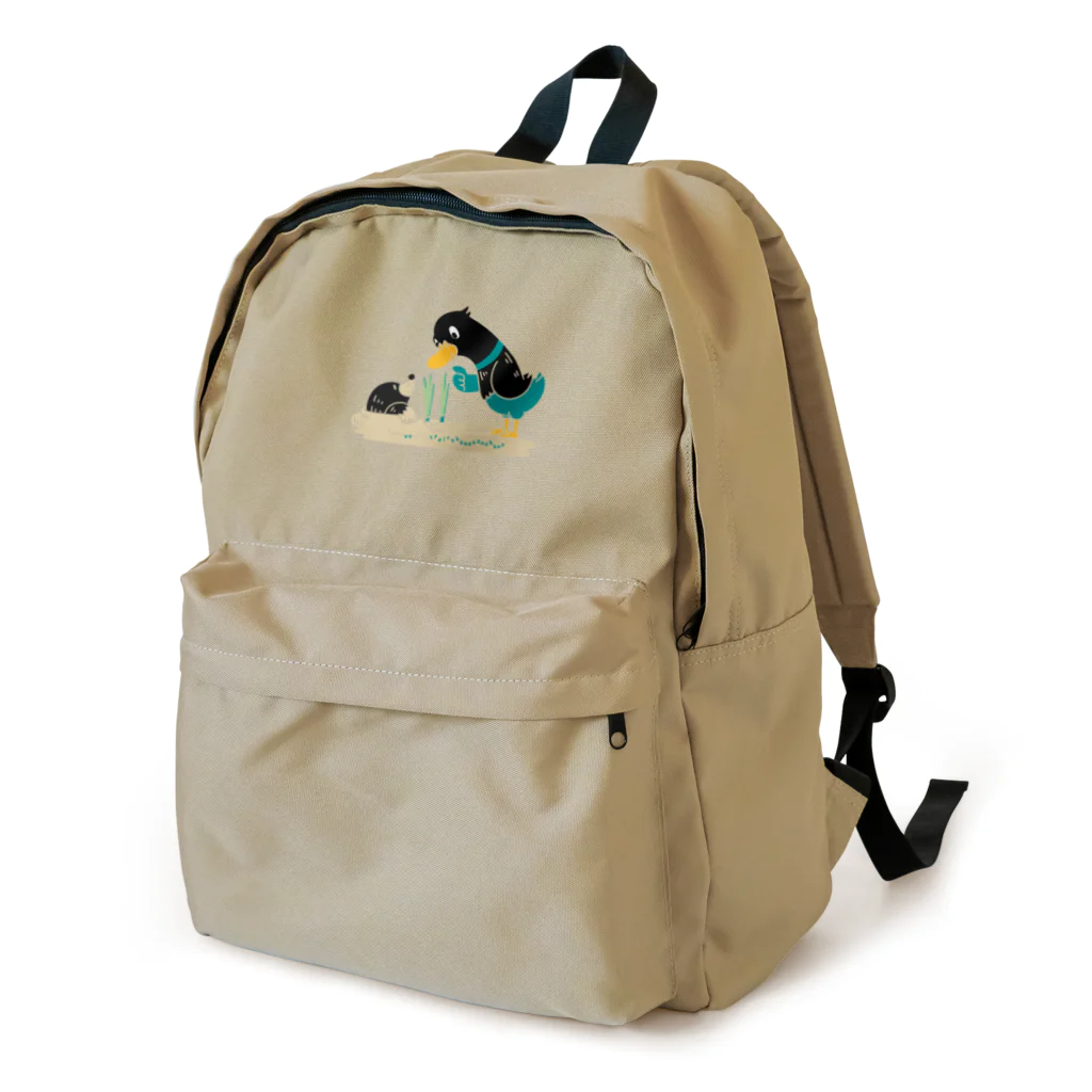 イラスト MONYAAT のねぎってる鴨カモ BM 白フチなし  Backpack