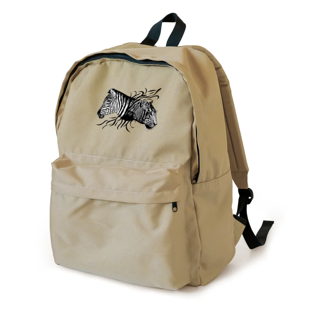 ZIGZIG CIDER GRAPHICのシマのウマトラ Backpack