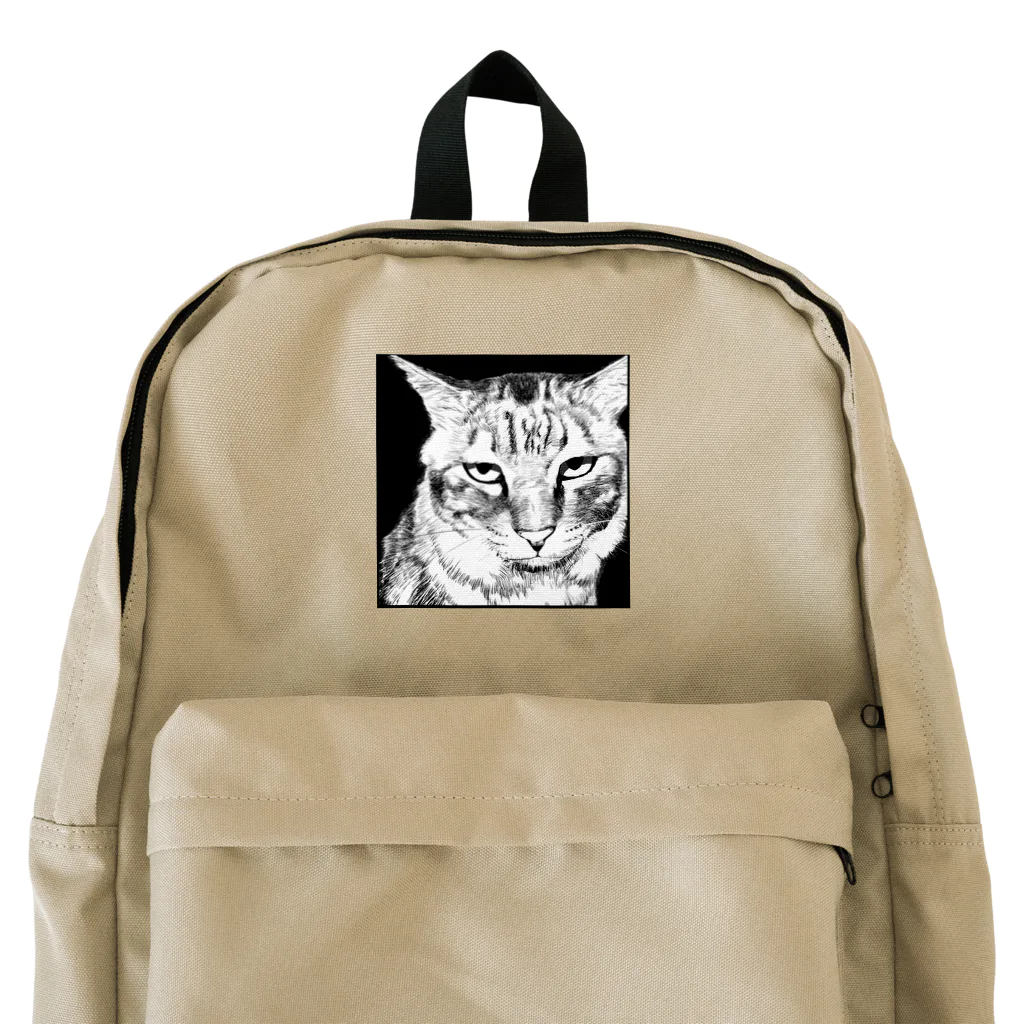 MATSUショップのじとっとした目で見つめる猫　不透明 Backpack