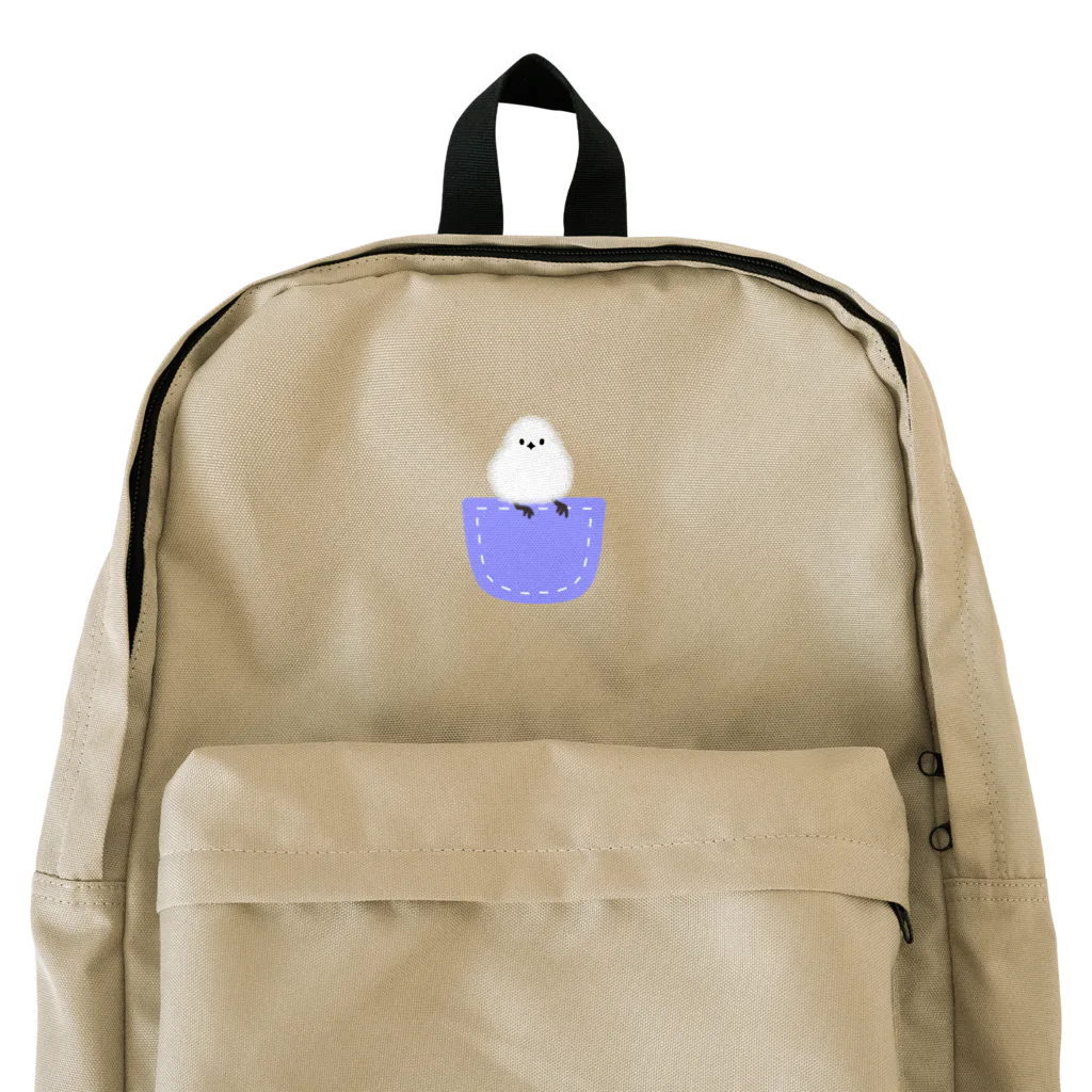 ハナのお店のポケットにシマエナガ Backpack