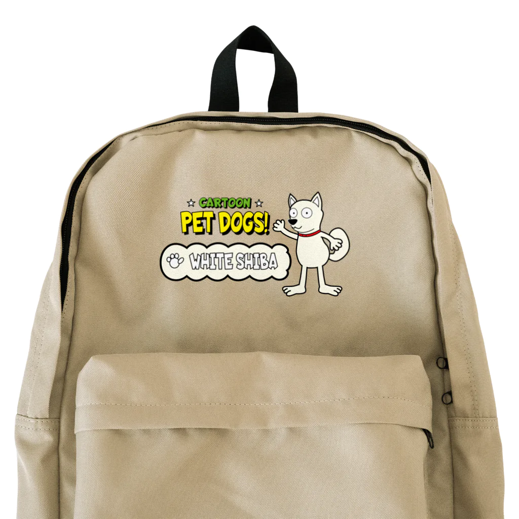 CARTOON PETDOGSの【1107M】C･PETDOGS『White Shiba』リュック Backpack