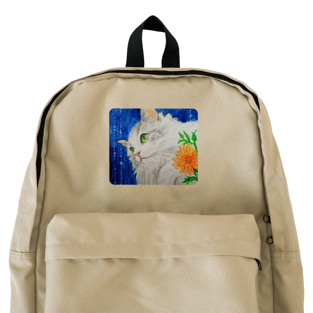 harupink🌸ペット似顔絵illustのスコティッシュストレートのパール君 Backpack