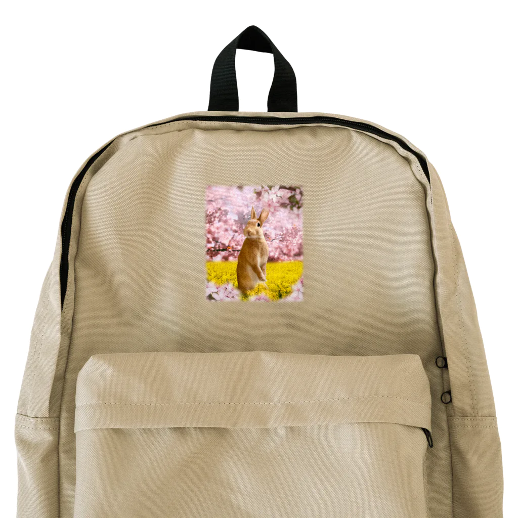 うさぎのうみちゃんねるショップのお花見うさぎ-うさぎのうみ Backpack