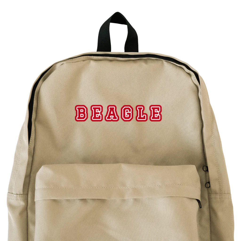 イラストカフェ（ビーグル）のカレッジ風ロゴ_BEAGL2 Backpack