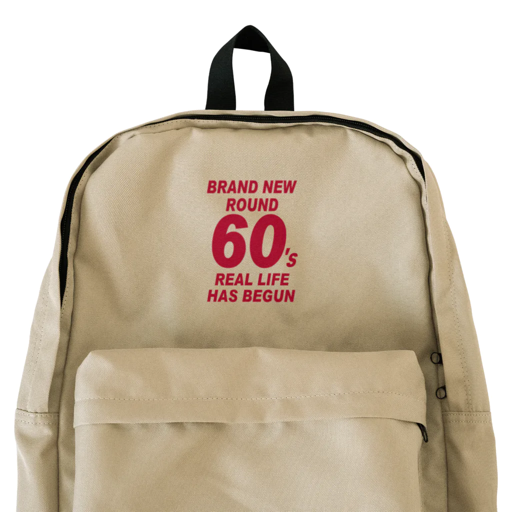 キッズモード某のROUND60 / 還暦＆アラ還を軽やかにすごすロゴ Backpack