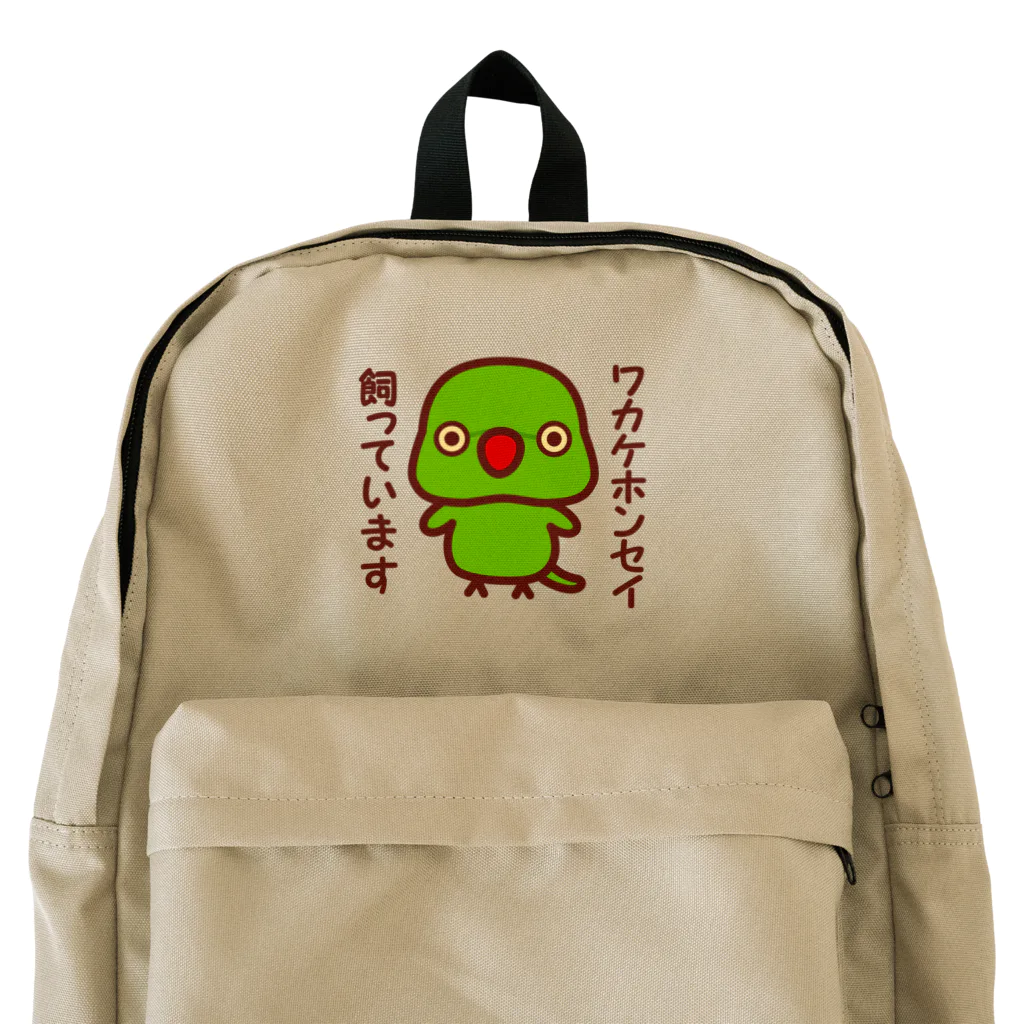 いんこ屋堂のワカケホンセイインコ飼っています（ノーマル/メス） Backpack