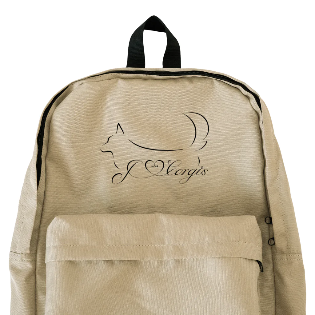 ORCATのI Love Corgis 尻尾あり（ロゴブラック） Backpack
