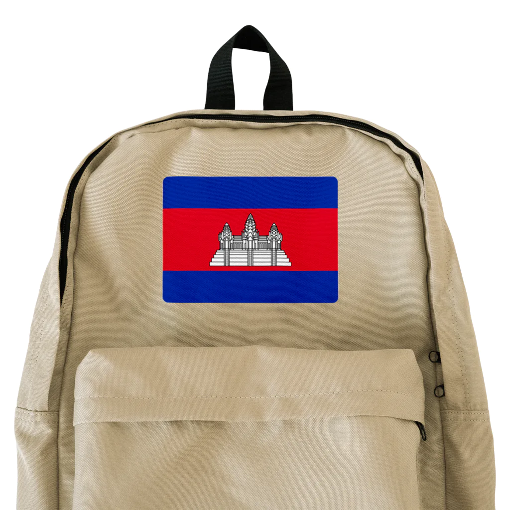 お絵かき屋さんのカンボジアの国旗 Backpack